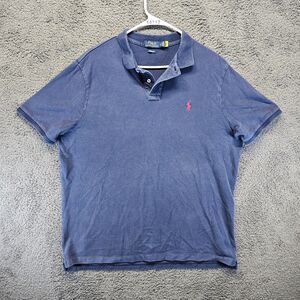 Polo Ralph Lauren Polo Shirt Men Size XL Blue Classic Fit Short‎ Sleeve